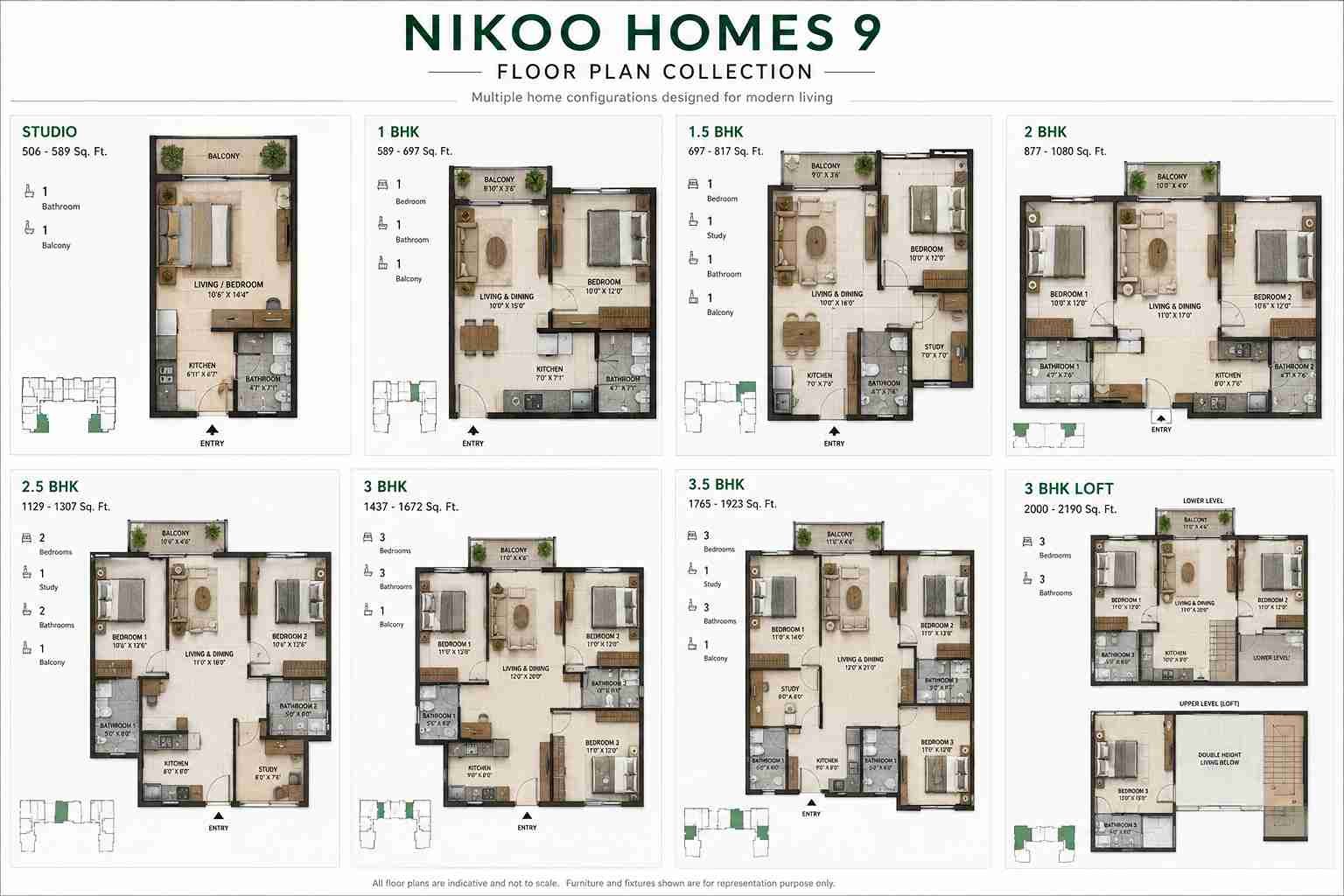 Nikoo Homes 9 2 BHK floor plan KIADB